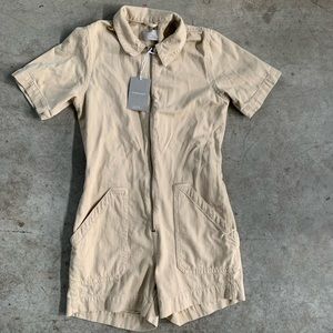 Everlane Ecru Denim Utility Jumpsuit/Romper - Size 8